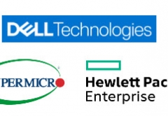 Dell HPE and Supermicro logos