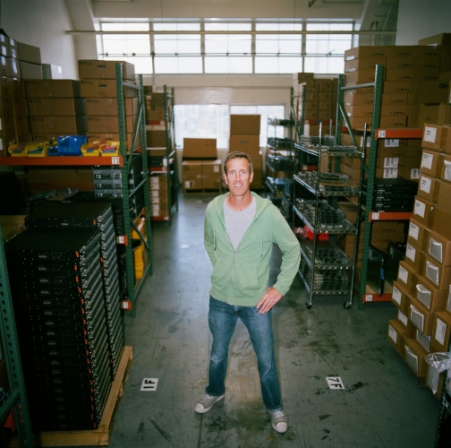 Brian Stadtmiller standing in Terabit Systems' warehouse