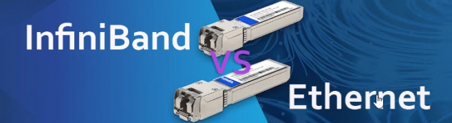 InfinBand vs Ethernet image of transceivers